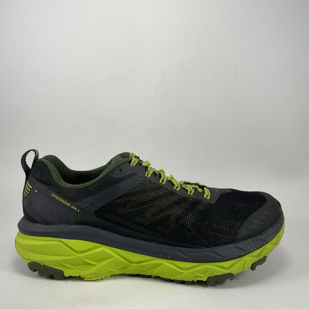 Hoka Challenger ATR 5 Running Shoes Mens Size 8.5 Wide 2E Black/Lime Trail